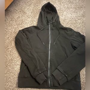 Lulu lemon Size 8 army green zip up hoodie with thumb holes